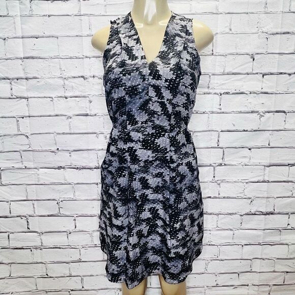 Rebecca Taylor Womens Black Multi Summer Storm Silk Shift Dress Size 2 - Picture 1 of 8